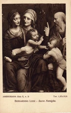 05903 Postcard Ambrosian (MI) Luini-Holy Family