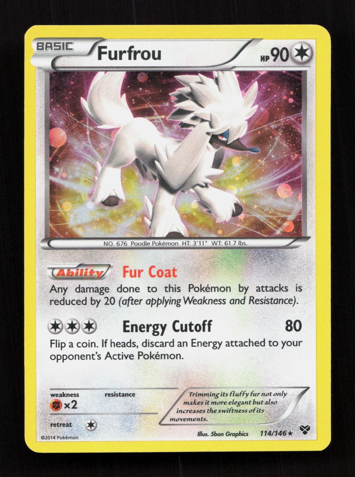 Furfrou 114/146 XY Base Set Rare Holo Pokemon LP