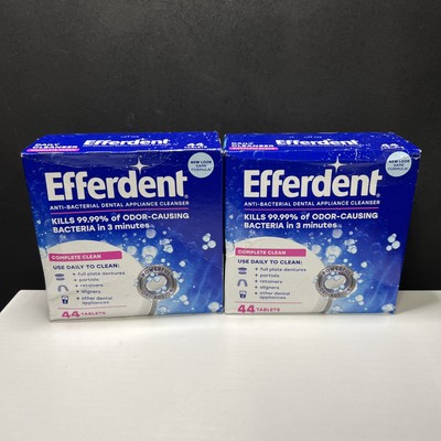 Efferdent Retainer Cleaning Tablets, Denture Cleanser Dental Appliance - 2 Pack