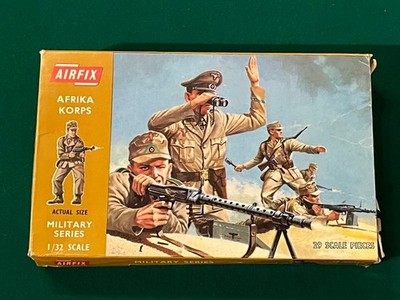 1:32 Airfix Plastiksoldaten Art.nr.1806 ''Afrika Korps'' Brown Box 1969-1971 TOP!