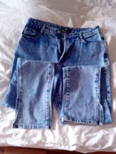 Ladies Misguided Jeans Size 12L. Little Side Splits At Bottom on o/s.