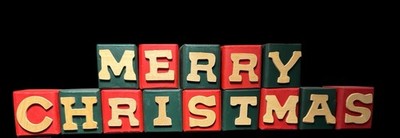 Wooden Merry Christmas Loose Block Sign Decor With Box By Lillian Vernon