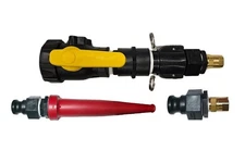 Hydroseeding Spray Gun Bundle w/ 50° Brass Nozzle, 80° Brass Nozzle, PN15 Nozzle