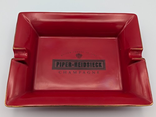 PIPER HEIDSIECK großer roter Champagner Werbeaschenbecher. Gemarkt ARTORIA LIMOGES - Bild 2 von 6