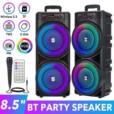 BLUETOOTH 5.3 LAUTSPRECHER LED SUBWOOFER BOOMBOX MUSIKBOX PARTY LED MIT MIKROFON