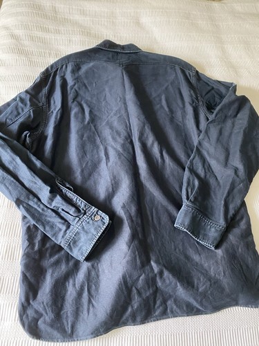 Camicia da lavoro Double RL Supply Co. tessuto indaco uomo grande ferrovieri e ingegneri RRL - Foto 7 di 8