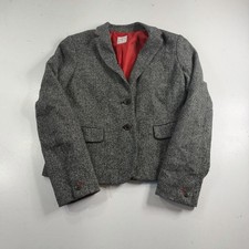 Gap Academy Blazer Jacket Herringbone Gray Women  s Size 8
