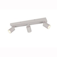 Deckenleuchte Deckenlampe Wohnzimmerlampe Metall Grau 3-Flammig Schwenkbar L50Cm