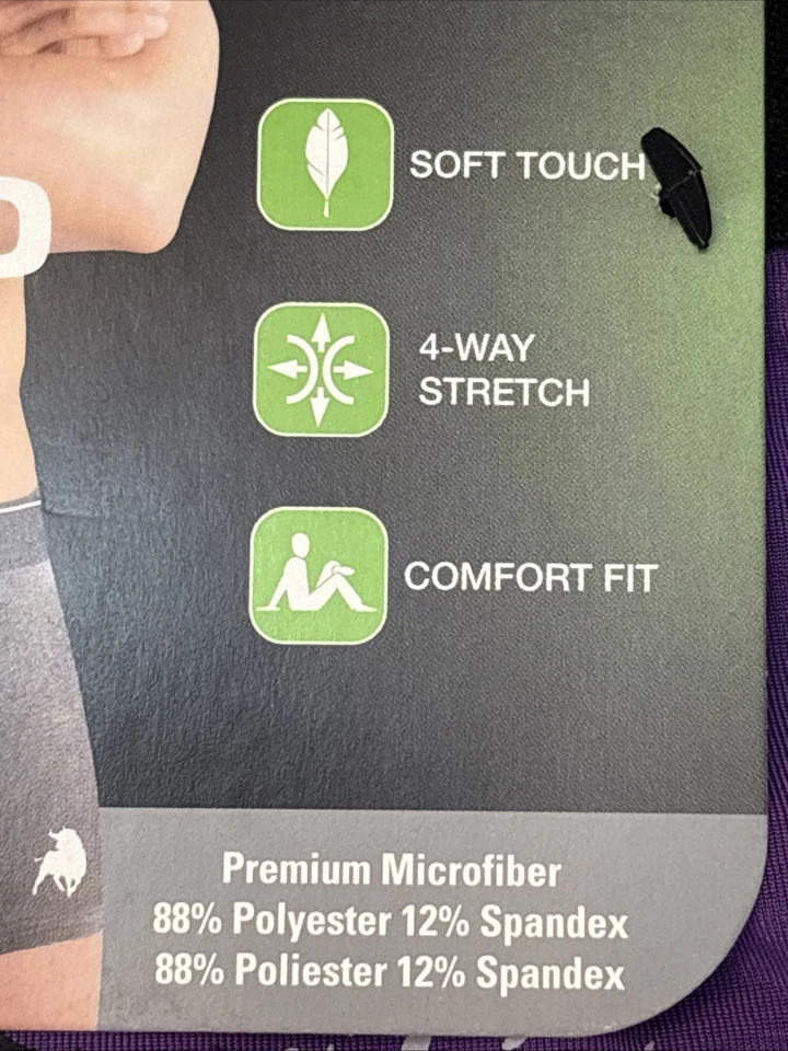 Paquete de 2 calzoncillos boxer equipo para hombre ropa interior elásticos calavera toro talla S negro púrpura Foto 4 de 4