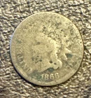 1866 P Indian Head Small Cent One Cent Philadelphia Circulated Uncertified BN