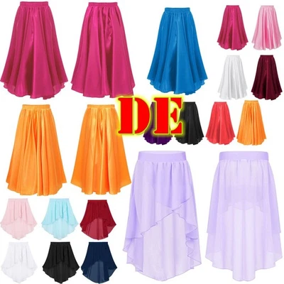 AGOKY DE Mädchen Ballett Chiffon Ballettrock Elastischem Bund Rock Tüllrock Tanzkleid