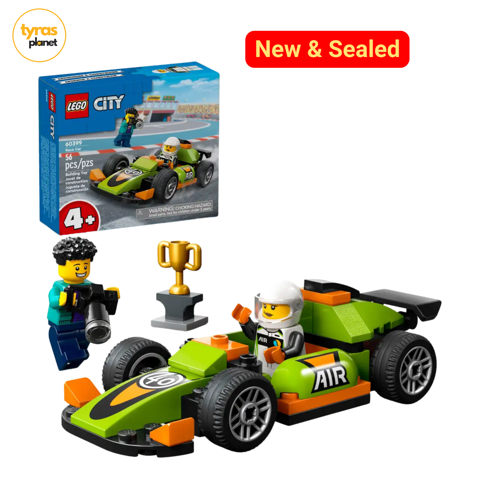 LEGO City Green Race Car Toy 60399 Great Vehicles Set New Sealed Gift