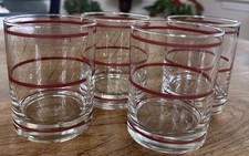 Culver Stripes Rocks Glasses Four Made In USA