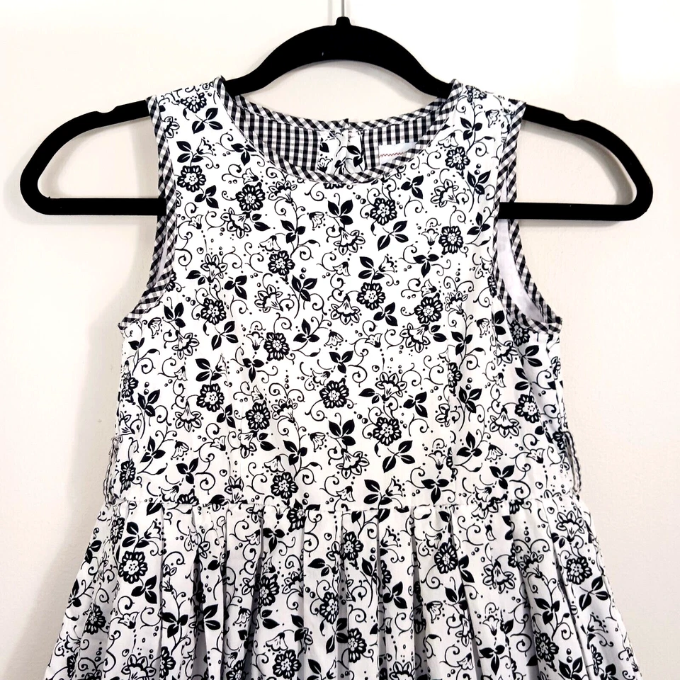 Polly & Friends Toile Dress Black And White Sleeveless Floral Size Girls 4t - Image 3 of 4