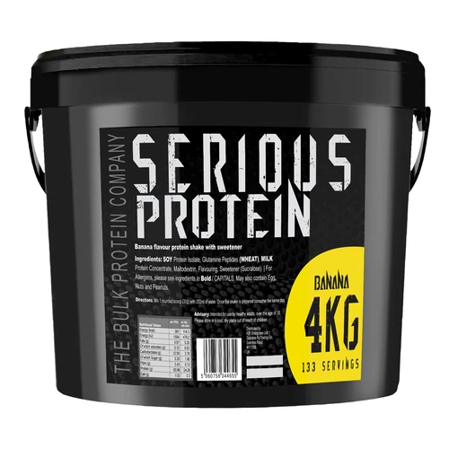 Serious Protein 4kg – Premium Muscle Growth Protein Powder – Low Sugar, Low Carb