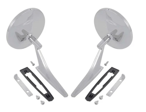 OER Outer Door Mirror Set With Bowtie 1966-1972 Chevy Camaro Nova Impala
