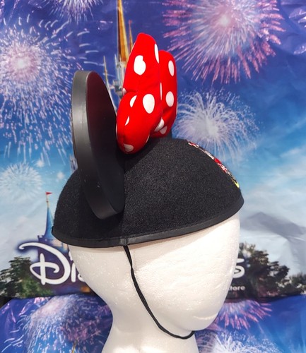 CARINO Disney AMORE E BACI MINNIE MOUSE ❤️Cappello orecchie di Topolino bambini fiocco raso USA - Foto 4 di 8