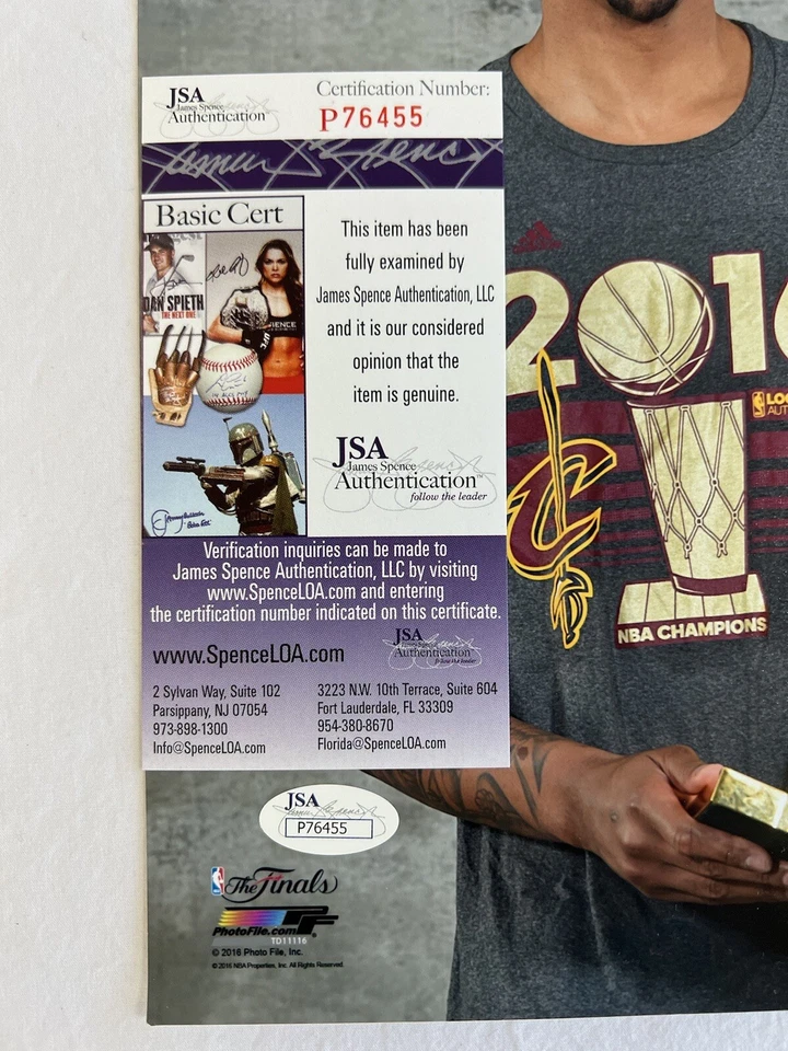 Трофей НБА с автографом Ченнинга Фрая из Cleveland Cavaliers 8x10 сертификат подлинности JSA - Изображение 3 из 4