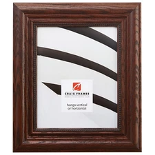 Craig Frames Traditional Ornate, 2.25" Dark Walnut Brown Hardwood Picture Frame