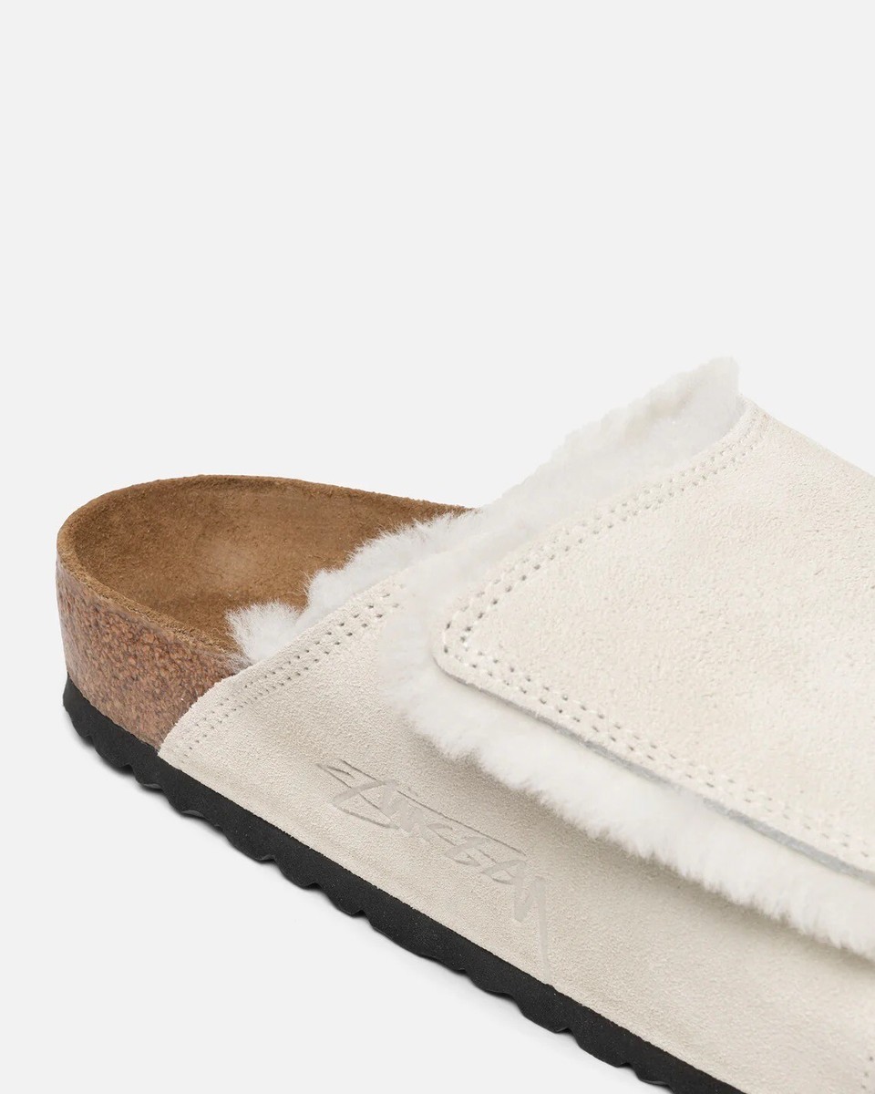 ★関税込★Stussy★Stussy & BIRKENSTOCK SOLANA SLIDE BONE Stüssy & Birkenstock Solana Shearling Slide - Unisex