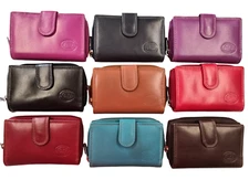 Womens Premium Leather Purse Credit Card Holder RFID Protected Coin Pouch Wallet