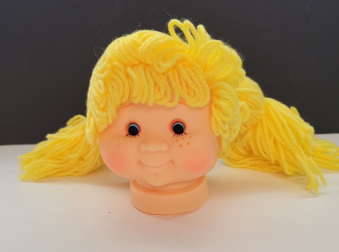 Vintage Sweet Love Kids Doll Head Blonde Yellow Hair | eBay