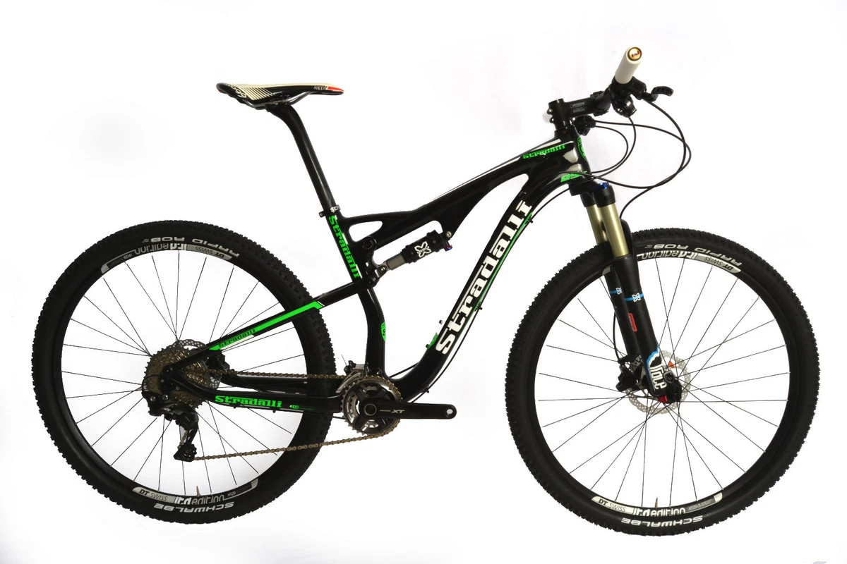 17&#034; M CARBON FIBER DUAL SUSPENSION XC MTB SHIMANO XT M8000 | eBay