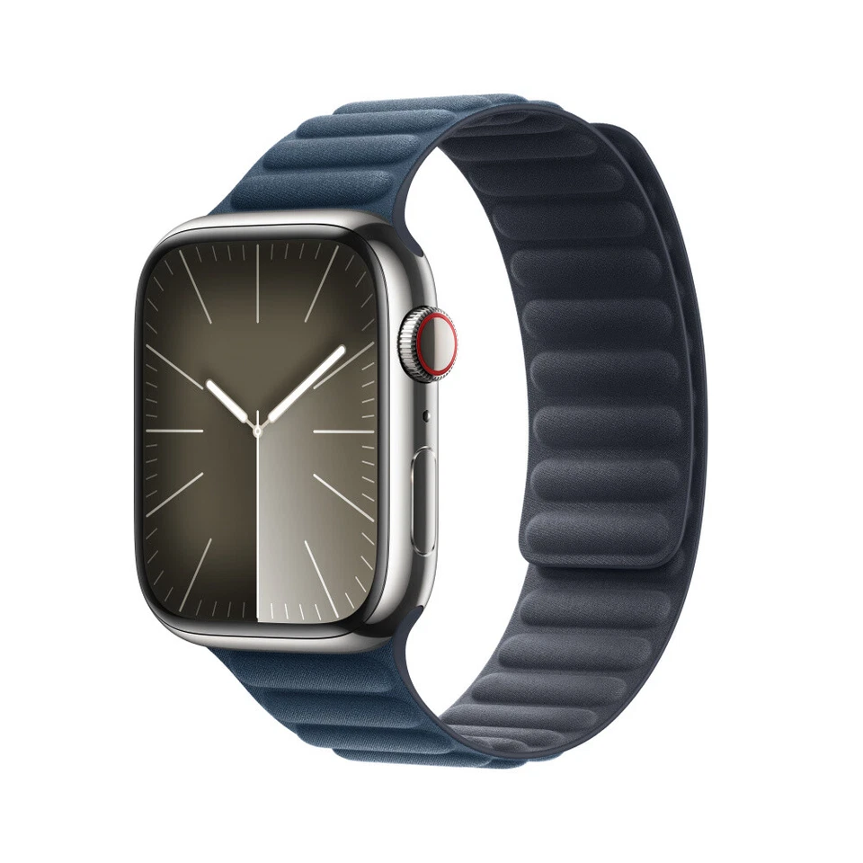 Pulseira de ligação magnética tecido fino 40/44/41/45/42/46 mm para Apple Watch 11 10 9 8 7 SE - Imagem 4 de 4