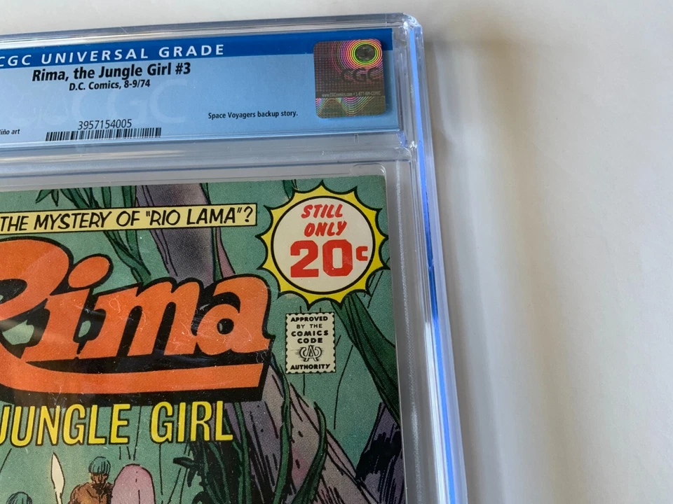 RIMA THE JUNGLE GIRL 3 CGC 9.4 WHITE PAGES SPACE VOYAGERS DC COMICS 1974 - Image 4 of 4