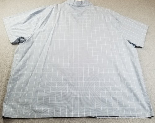 NEW STAFFORD Sleepwear Pajama Shirt Men’s 3XL XXXL Big & Tall Blue White Check - Picture 5 of 11
