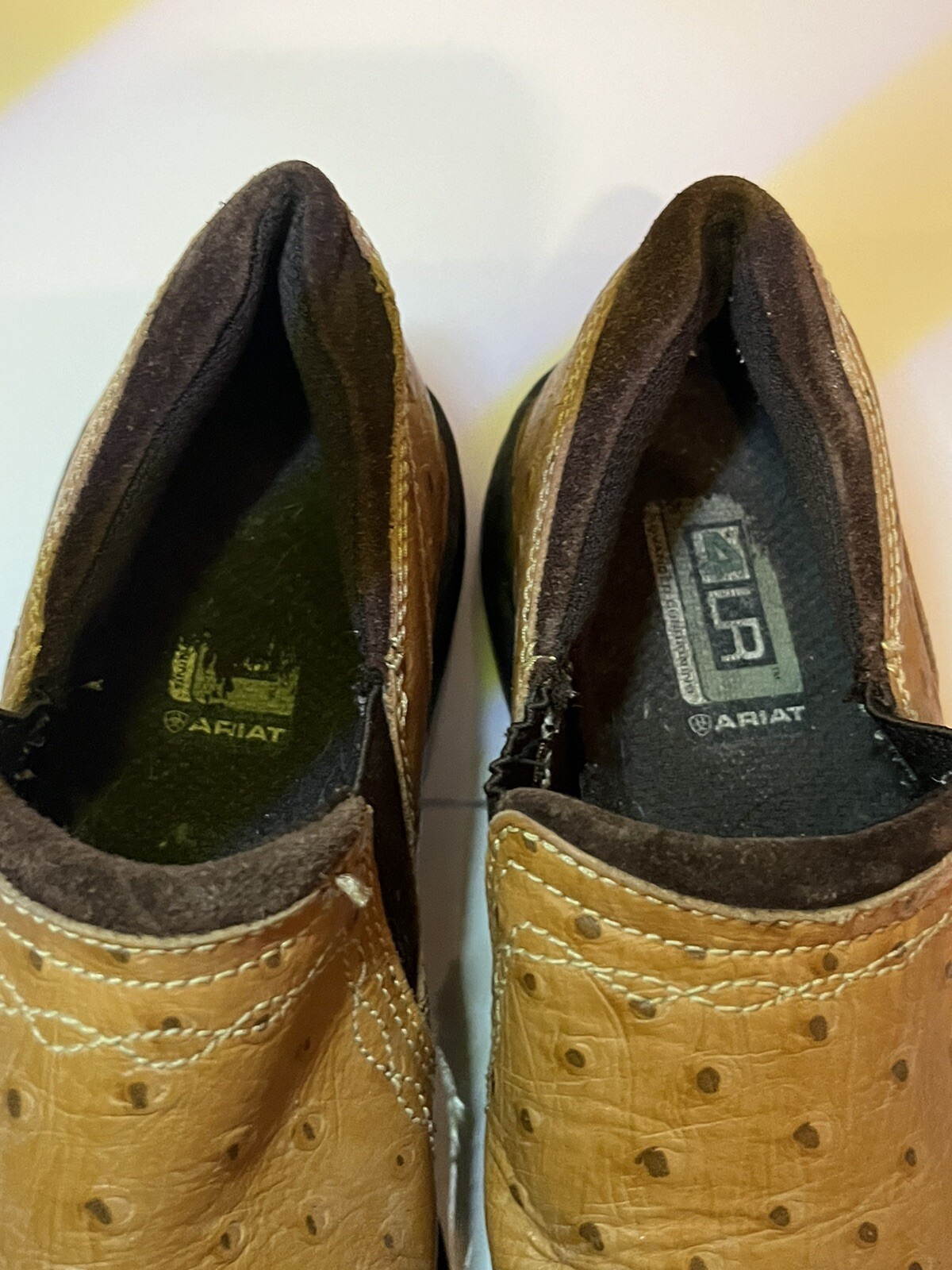 ARIAT Faux Ostrich Performance Slip-On Roper Shoe… - image 5