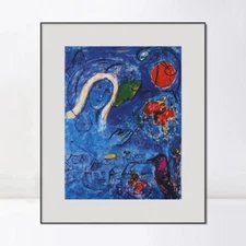 Framed Canvas Print Newlyweds under a Canopy, 1966 by Marc Chagall Wall Art