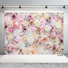 Pink Flowers Wall Photography Backgrounds Portrait Backdrops for Photo Studio