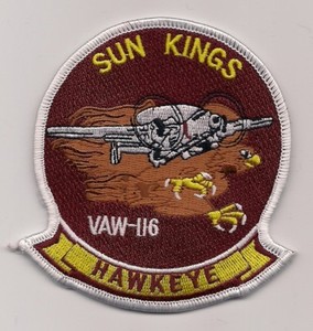 VAW-116 SUN KINGS HAWKEYE AIRBORNE EARLY WARNING COMMAND & CONTROL SQN patch