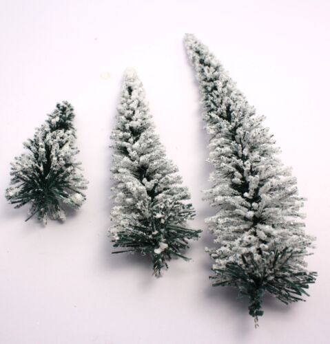 CLOSE OUT - Snowy Trees - 14 pcs - 4" to 8" Tall - German -218-0521 - Picture 5 of 9