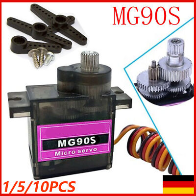 5/10pcs 9G Metal MG90S Metallgetriebe Digital Micro Servo Motor für Roboter Auto