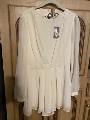 Long Sleeve Jumpsuit Forever 21 Forever 21 Cream Color Long Sleeve