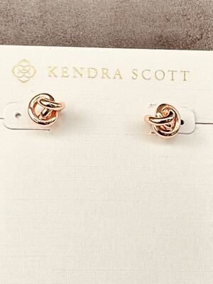 Kendra Scott Presleigh Love Knot Rose Gold Stud Earrings