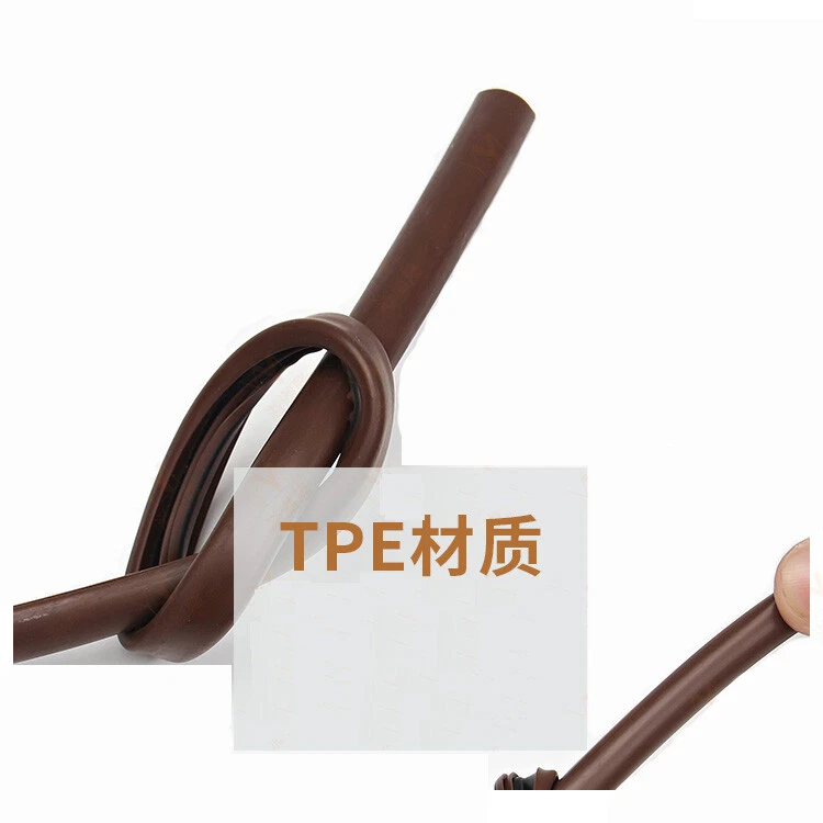 Sellos de puerta de madera tiras de sellado marco de goma junta protectora excluidor de corrientes de aire Foto 2 de 4