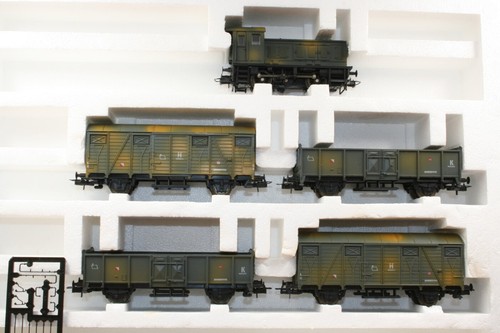 #999 LIMA 149707 BR V 20 + 4 Güterwagen Tarnfarbe Wermacht DRG / DRB Ep. 2 | Condition: Nuovo