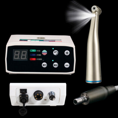 Dental Brushless LED Electric Micro Motor /1:1 Fiber Optic Contra Angle YB1