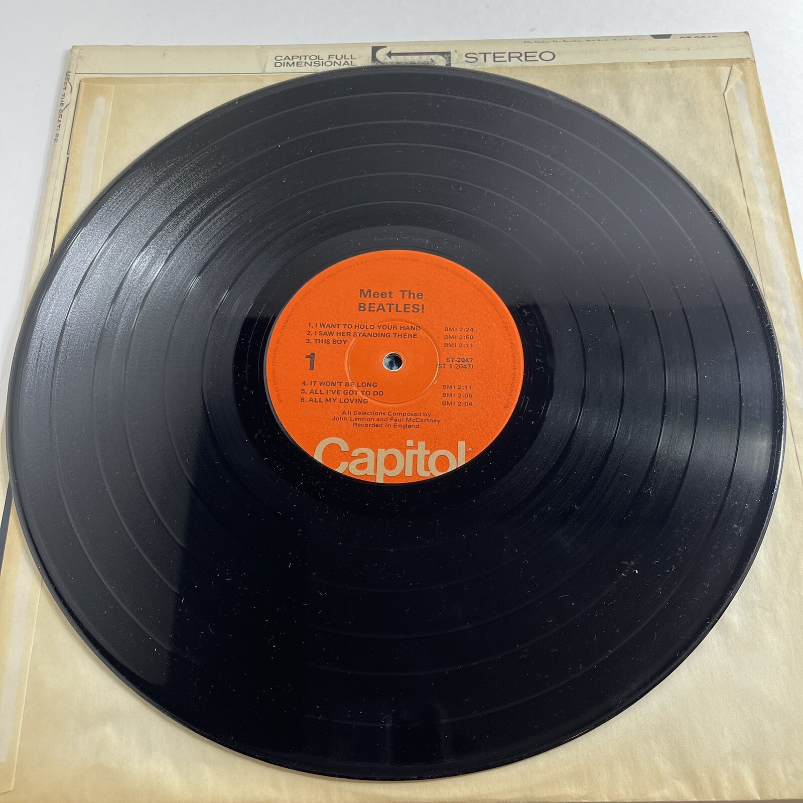 The Beatles Meet The Beatles Capitol Records Gold Record Award Stereo