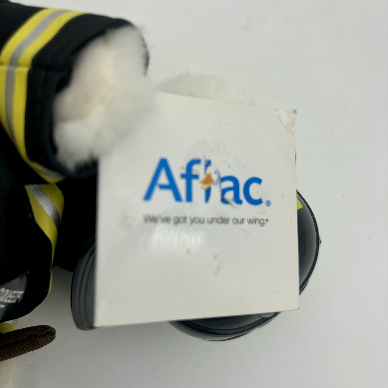 Aflac Talking Duck 6" Plush Fireman Suit Hat Red Axe Voice Works Says “Aflac” 😜