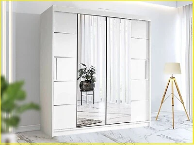 RAC3 Bedroom Sliding Wardrobe with LED Light: Sleek, Stylish, and Functional