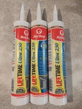 3 Red Devil Lifetime Ultra 230 Premium Acrylic Latex Brown Window Door Sealant 
