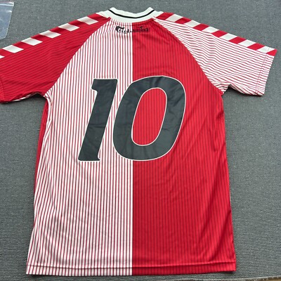 Denmark 1986 Home Preben Elkjaer #10 Jersey Mens Large Retro Re-Issue Hummel