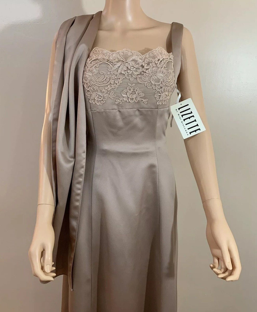 New LIZETTE Woman Long Dress CHAMPAGNE color Size 10 | eBay