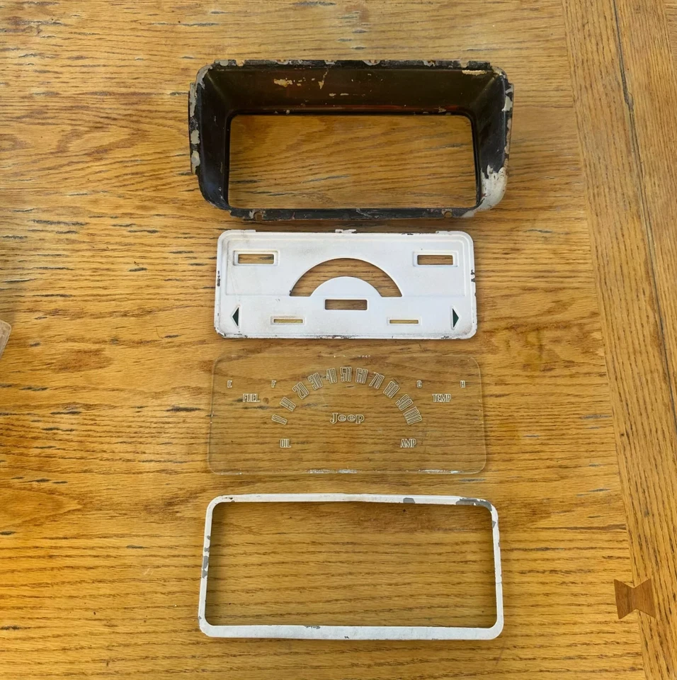 Jeep Kaiser Gladiator y Wagoneer 1962-1965 velocímetro bisel cara de vidrio Foto 2 de 4