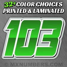 MX Number Plate Decals Sticker Sliced Style Race ATV SX Dirt Bike Kart YZ Kart