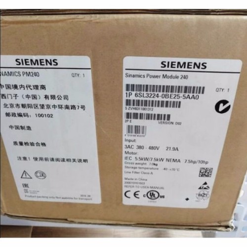 1PC NEW SIEMENS 6SL3224-0BE25-5AA0 INVERTER 6SL32240BE255AA EXPEDITED SHIPPING - Picture 2 of 3